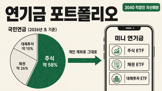 연기금 포트폴리오로 배우는 3040 직장인 자산 배분 전략 2026
