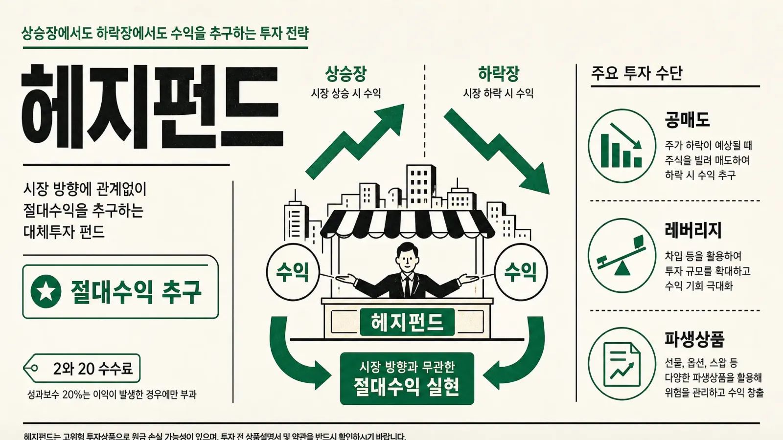 헤지펀드 뜻과 5가지 투자전략, 사모펀드 차이점 완벽 정리 — 대표 이미지