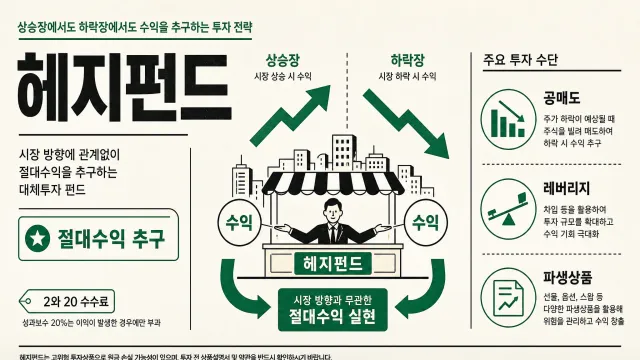 헤지펀드 뜻과 5가지 투자전략, 사모펀드 차이점 완벽 정리