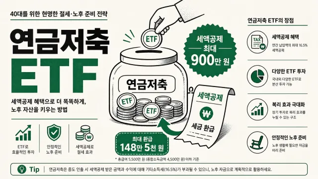 연금저축 ETF 추천 TOP 5 | 40대 직장인 절세 투자 완전정복